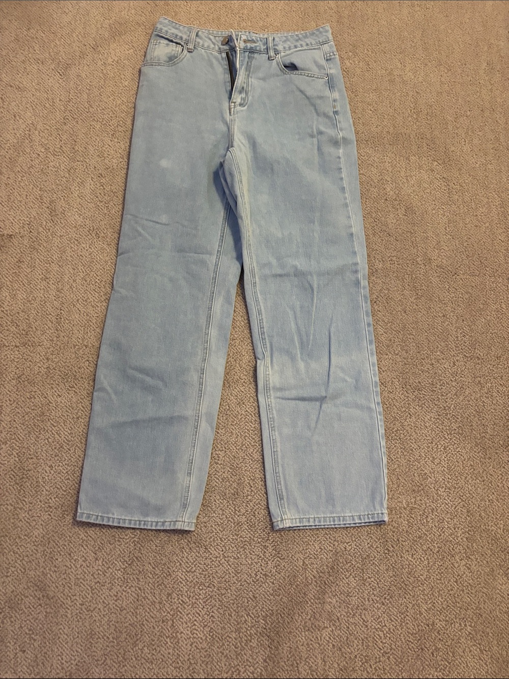 Cider Pale Blue Straight-Leg Denim Jeans